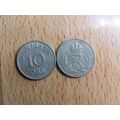 Denmark 1954 10 Ore Coin