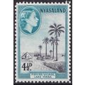 Nyasaland QEII 1953-54 4 1/2d Black Light Blue ...
