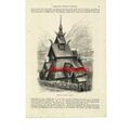 Borgund Church, Norway, Book Illustration (Prin...