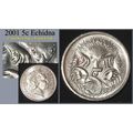 Australia 2001 5c Echidna ~ Die Chip/Cud on Fro...