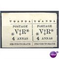 Uganda 1896 SG58 4 Annas Black (thick 1) Mounte...