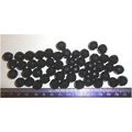 BEADS #006 lot of 48 black facet fire polished ...