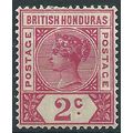 British Honduras 1895 SG52 2c Carmine-Rose Moun...