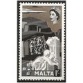 Malta 1959 SG294 1/- Blue-Grey, Black & Gold Mo...