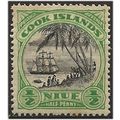 Niue 1944 SG89 1/2d Black & Emerald Mounted Min...