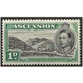 Ascension Island 1938 SG39 1d Black & Green Mou...