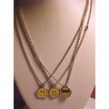 Smile Face Necklace Triple Necklace Hear See Sp...