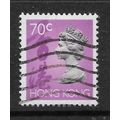HONG KONG 1992 QEII 70c BRIGHT MAUVE SG705 FINE...