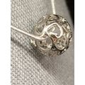 Necklace Silver Floating Ball #23 USA Seller