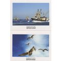Brixham Trawler Race Day Fishing Birds Hunting 2x Postcard s
