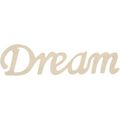 Unfinished Wood Script Word Dream Decoration