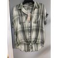 Como Vintage Women's Full Button Front Plaid Sh...