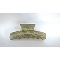 Iridescent gray abalone sea shell effect hair c...