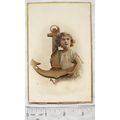 1918 postcard Girl Holding Anchor