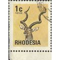 RHODESIA, MAMMALS, Kudu, beige 1974, 1c, #3