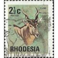 RHODESIA, MAMMALS, Eland, green 1974, 2½c, #3