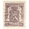 Belgium 1945 - 90c brownish purple - State Arms...