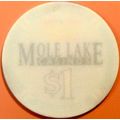 Mole Lake. $1 Casino Chip. Crandon, WI. X95.