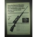 1983 Bank of Boulder Ad - Weatherby Mark V Rifle