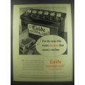 1954 Exide Double-Life Car Batteries Advertisement - For the man