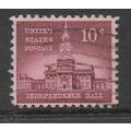 USA 1956 10c BROWN PURPLE INDEPENDENCE HALL SG ...