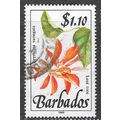 BARBADOS 1989 LENT TREE BLOSSOM LEAVES $1.10 USED