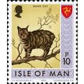 Isle of Man 1973 QEII 10p Manx Cat Mounted Mint...