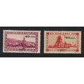 Saar Nos 114 and 116 surch 2v 1930 MH SG#141a-142