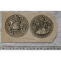 1860s engraving - Great Seal of Queen Elizabeth