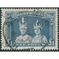 Australia 1938 £1 bluish slate SG178 used