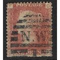 GB 1858 QUEEN VICTORIA 1d RED PLATE 155 USED SG...