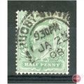 GB stamps 1902-10 - 1/2d SG215 Rugby cancel 1