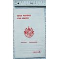 1974 programme Leigh v. Doncaster
