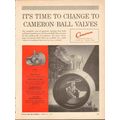 CAMERON IRON WORKS 1962 Time to change ball val...