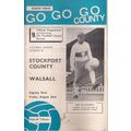 STOCKPORT COUNTY v WALSALL football programme A...
