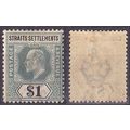 Straits Settlements 1902 King Edward VII $1 dul...
