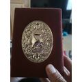 Velour Jewellery Box Sliver Plate Top