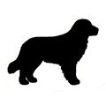 Golden Retriever Dog Silhouette Decal Black Sti...