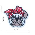 Dog Face Iron On Patch Badge Motif 6.3cm x 5.5c...