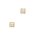 New Secret Box Square Stone Stud Earrings