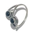 925 Sterling Silver Balinese Ring with 2 Prongs...