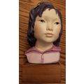 RARE Cybis Porcelain Figurine Head Bust Asian G...