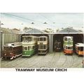 Tram Postcard TRAMWAY MUSEUM CRICH Sheds Tramcars