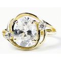 Cubic Zirconia (CZ), 10KY Gold Ring, R021