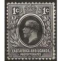 East Africa & Uganda Prot 1912 SG44 1c Black Fi...