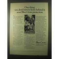 1971 Blue Cross Ad - Don't Leave Behind Protection
