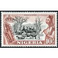 Nigeria 1953 10s black & red-brown SG 79 unused