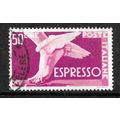 ITALY 1945 50L PURPLE WINGED FOOT OF MERCURY SG...