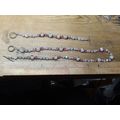 Bracelet and necklace Rose Quartz and glass