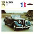 Collectors Club card. Classic Cars. Salmson S4-61